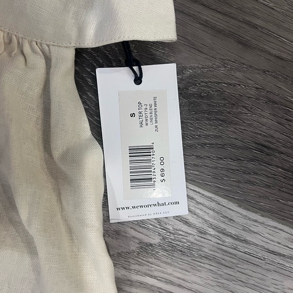 NWT WeWoreWhat Cream Crop Top - Picture 4 of 6